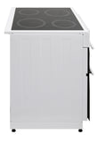 BlueFlame KCF 2200.60 SMF 60 cm VitroCeramic Freestanding Electric Cooker With Double Cavity Oven - Turbo Fan - White