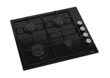 Ferre EL056 -  60cm Built-in Gas Hob - 4 Burners - Shiny Black Enamel Body