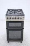 BlueFlame DG5402XPZU 50 cm Freestanding Gas Cooker With Double Cavity Oven - Silver