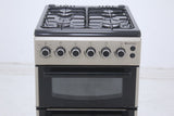 BlueFlame DG5402XPZU 50 cm Freestanding Gas Cooker With Double Cavity Oven - Silver