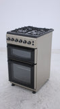 BlueFlame DG5402XPZU 50 cm Freestanding Gas Cooker With Double Cavity Oven - Silver