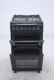 BlueFlame DG5403XBZB 50 cm Freestanding Dual Fuel Cooker With Double Cavity Oven - Black