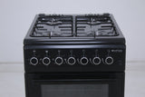 BlueFlame DG5403XBZB 50 cm Freestanding Dual Fuel Cooker With Double Cavity Oven - Black