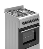 Ferre F5N40E3-X3 50x60cm Freestanding Dual Fuel Cooker with Wok Burner