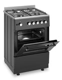 Ferre F6TS40GF-IBL-MW 60cm Freestanding Gas Cooker With Mini Wok Burner and Turbo Fan