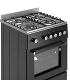Ferre F6TS40GF-IBL-MW 60cm Freestanding Gas Cooker With Mini Wok Burner and Turbo Fan