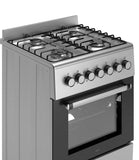 Ferre  F6TS40EF-IN-MW 60cm Freestanding Dual Fuel Cooker with Mini Wok Burner and Turbo Fan