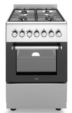 Ferre  F6TS40EF-IN-MW 60cm Freestanding Dual Fuel Cooker with Mini Wok Burner and Turbo Fan