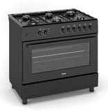 Ferre  F9S60G2-BL 90cm Gas Range Cooker With 6 Burner(1 Wok) Gas Hob - Matte Black