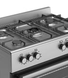Ferre F9S50E7-X3-IN 90cm Dual Fuel Range Cooker With Double Turbo Fan & 5 Burner(1 Wok) - Stainless Steel