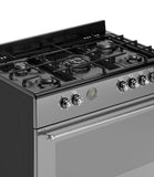 Ferre F9S50E7-MBL-RETRO-FLOTAL 90cm Dual Fuel Range Cooker With Double Turbo Fan & 5 Burner(1 Wok) - Anthracite