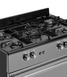 Ferre F9S50GF-MBL-RETRO-FLOTAL 90cm Gas Range Cooker Double Turbo Fan & 5 Burner(1 Wok) - Anthracite