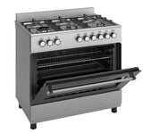 Ferre F9S60E7-IN 90cm Dual Fuel Range Cooker With Double Turbo Fan & 6 Burner(1 Wok) - Stainless Steel