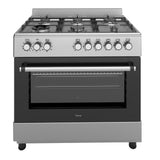 Ferre F9S60E7-IN 90cm Dual Fuel Range Cooker With Double Turbo Fan & 6 Burner(1 Wok) - Stainless Steel