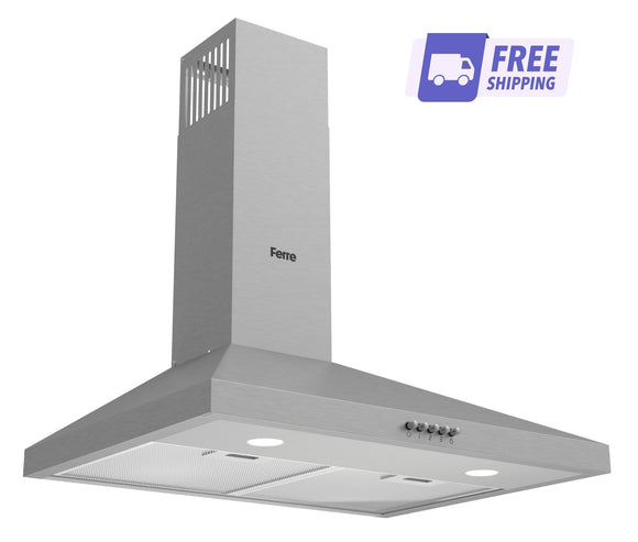 Ferre PH600-PSS 60cm Pyramid Hood - Stainless Steel