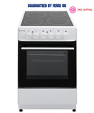 BlueFlame KCF 1000.50 50 cm VitroCeramic Freestanding Electric Cooker - White