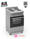 Ferre F6TX04EF-IN - 60cm Freestanding Electric Cooker With Turbo Fan - Thermostat - Stainless Steel