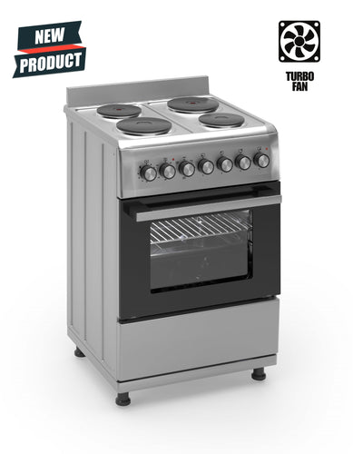 Ferre F6TX04EF-IN - 60cm Freestanding Electric Cooker With Turbo Fan - Thermostat - Stainless Steel
