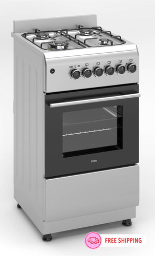 Ferre F5N40G2-X3 50x60cm Freestanding Gas Cooker With Wok Burner