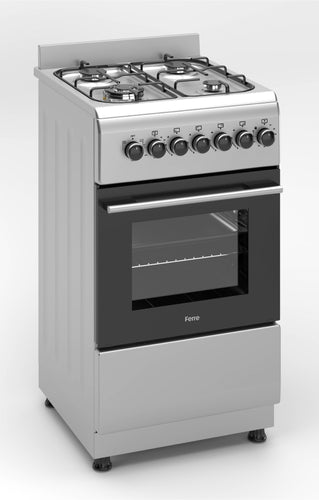 Ferre F5N40E3-X3 50x60cm Freestanding Dual Fuel Cooker with Wok Burner