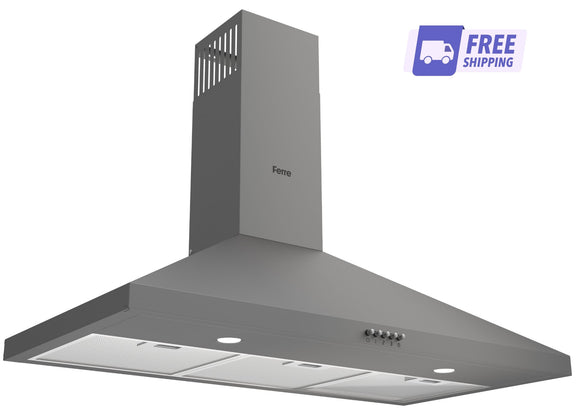 Ferre PH900-PGR 90cm Pyramid Hood Anthracite Grey - 500 m³/h
