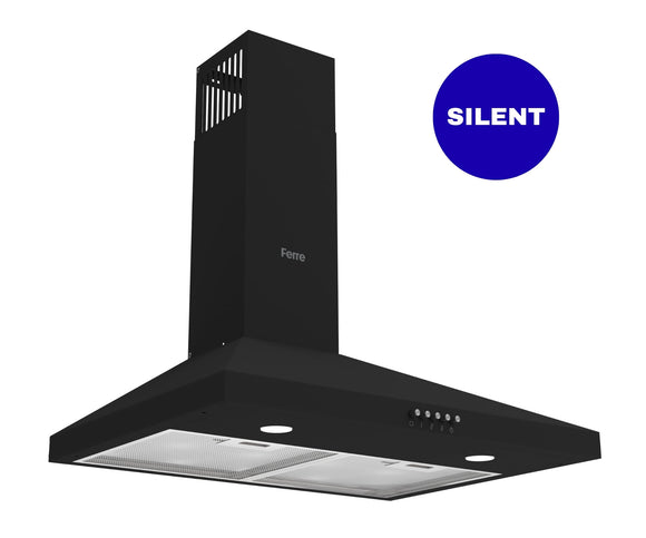 Ferre PH600-INV-PBL 60cm SilentArt Pyramid Chimney Hood - Black