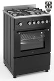 Ferre F6TS40GF-IBL-W 60cm Freestanding Gas Cooker With Wok Burner and Turbo Fan