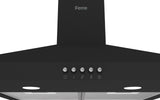 Ferre 60cm Electric Built-in Oven & 60cm Ceramic Hob (1 Dual Zone) & 50cm Pyramid Hood Pack - Black 2
