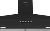 Ferre 90cm Gas Range Cooker & 60cm Pyramid Chimney Hood Pack - Black