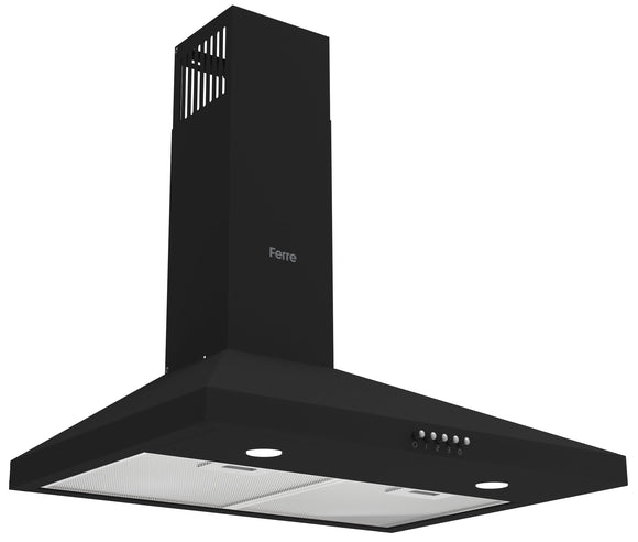 Ferre PH600-PBL 60cm Pyramid Chimney Hood - Black