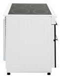 BlueFlame KCF 2200.50 SMF 50 cm VitroCeramic Freestanding Electric Cooker With Double Cavity Oven - Turbo Fan - White