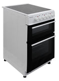 BlueFlame KCF 2200.50 SMF 50 cm VitroCeramic Freestanding Electric Cooker With Double Cavity Oven - Turbo Fan - White