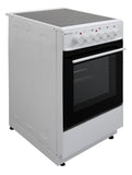 BlueFlame KCF 1000.50 50 cm VitroCeramic Freestanding Electric Cooker - White