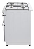 BlueFlame KTF 2200.50 GSF 50 cm Freestanding Dual Fuel Cooker With Double Cavity Oven - White