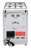 BlueFlame KTF 2200.50 GSF 50 cm Freestanding Dual Fuel Cooker With Double Cavity Oven - White