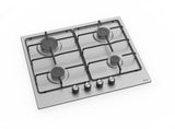 Ferre 60cm Electric Built-in Oven & Gas Hob & 60 Pyramid Cooker Hood Pack  Stainless Steel