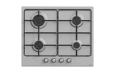 Ferre 60cm Electric Built-in Oven & Gas Hob & 50 Pyramid Cooker Hood Pack  Stainless Steel