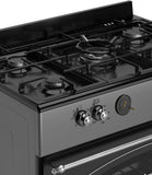 Ferre 90cm Dual Fuel Range Cooker & 50cm Pyramid Chimney Hood Pack - Anthracite - Grey