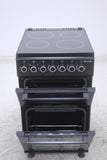 BlueFlame DG5055XXVB 50 cm VitroCeramic Freestanding Electric Cooker With Double Cavity Oven - Turbo Fan - Black