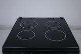 BlueFlame DG6055XXVB 60 cm VitroCeramic Freestanding Electric Cooker With Double Cavity Oven - Turbo Fan - Black