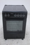 BlueFlame VG6054XXVB 60 cm VitroCeramic Freestanding Electric Cooker - Black