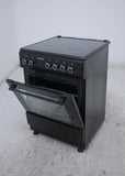 BlueFlame VG6054XXVB 60 cm VitroCeramic Freestanding Electric Cooker - Black
