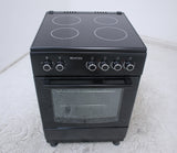 BlueFlame VG6054XXVB 60 cm VitroCeramic Freestanding Electric Cooker - Black