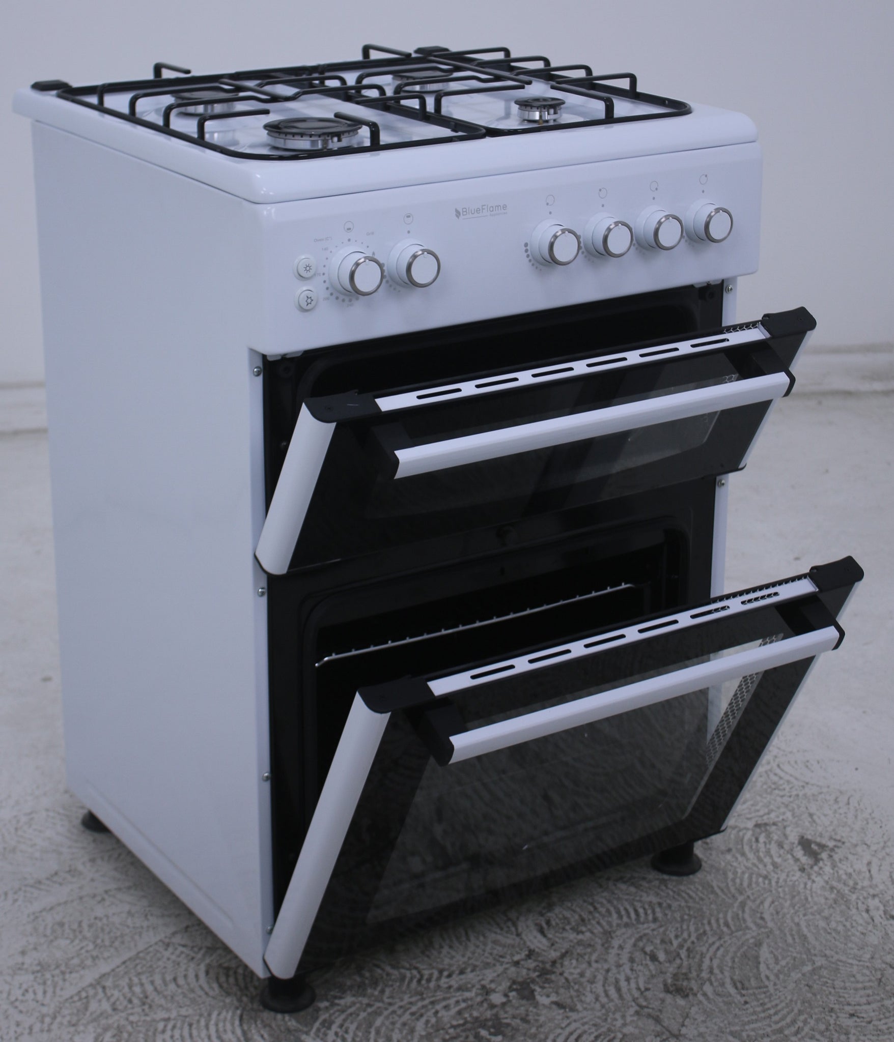 BlueFlame DG6402XPZW 60 cm Freestanding Gas Cooker With Double Cavity