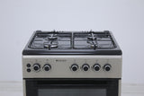 BlueFlame DG6402XPZU 60 cm Freestanding Gas Cooker With Double Cavity Oven - Silver