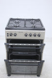 BlueFlame DG6402XPZU 60 cm Freestanding Gas Cooker With Double Cavity Oven - Silver