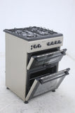 BlueFlame DG6402XPZU 60 cm Freestanding Gas Cooker With Double Cavity Oven - Silver