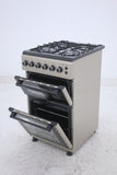 BlueFlame DG5402XPZU 50 cm Freestanding Gas Cooker With Double Cavity Oven - Silver