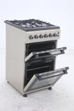 BlueFlame DG5402XPZU 50 cm Freestanding Gas Cooker With Double Cavity Oven - Silver