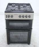 BlueFlame DG6402XPZU 60 cm Freestanding Gas Cooker With Double Cavity Oven - Silver